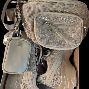 Steve Madden Blush Multi Gym Shoes and Fanny Pack set
